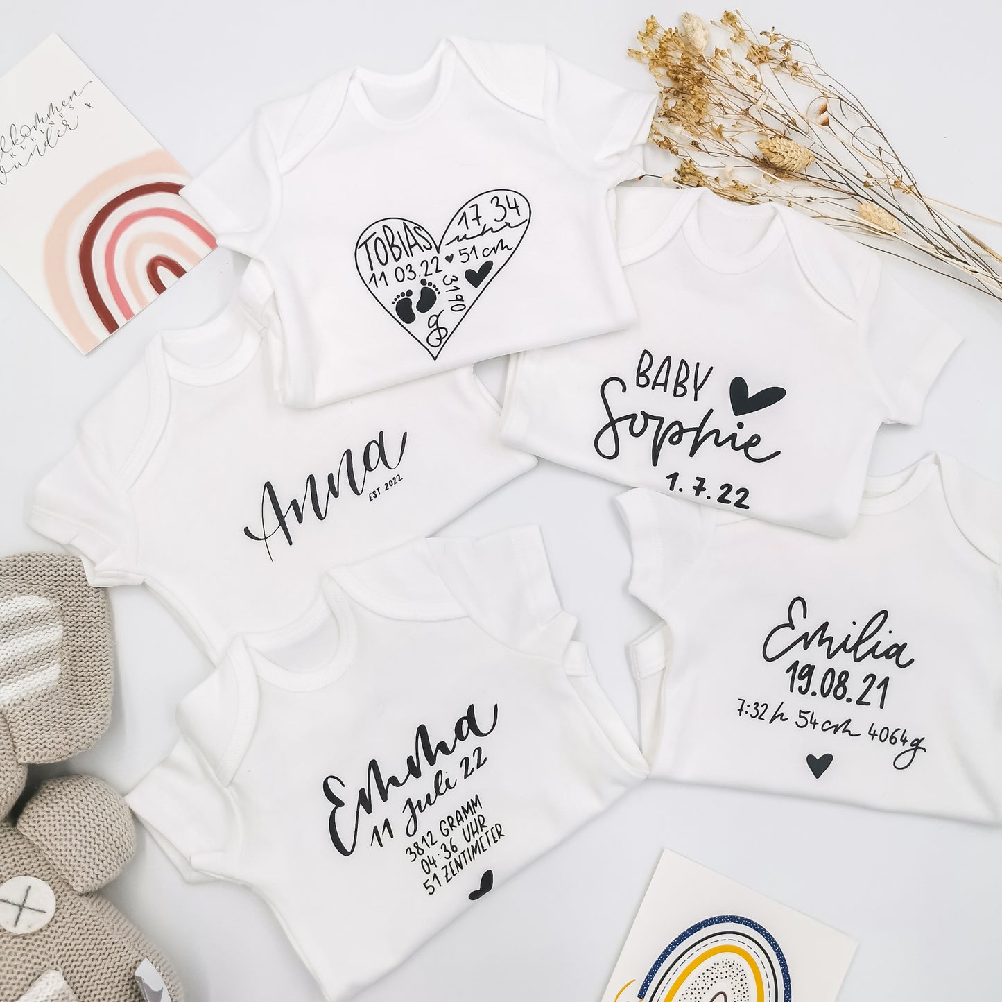 personalisierbarer Babybody - Geschenke zur Geburt - Simple