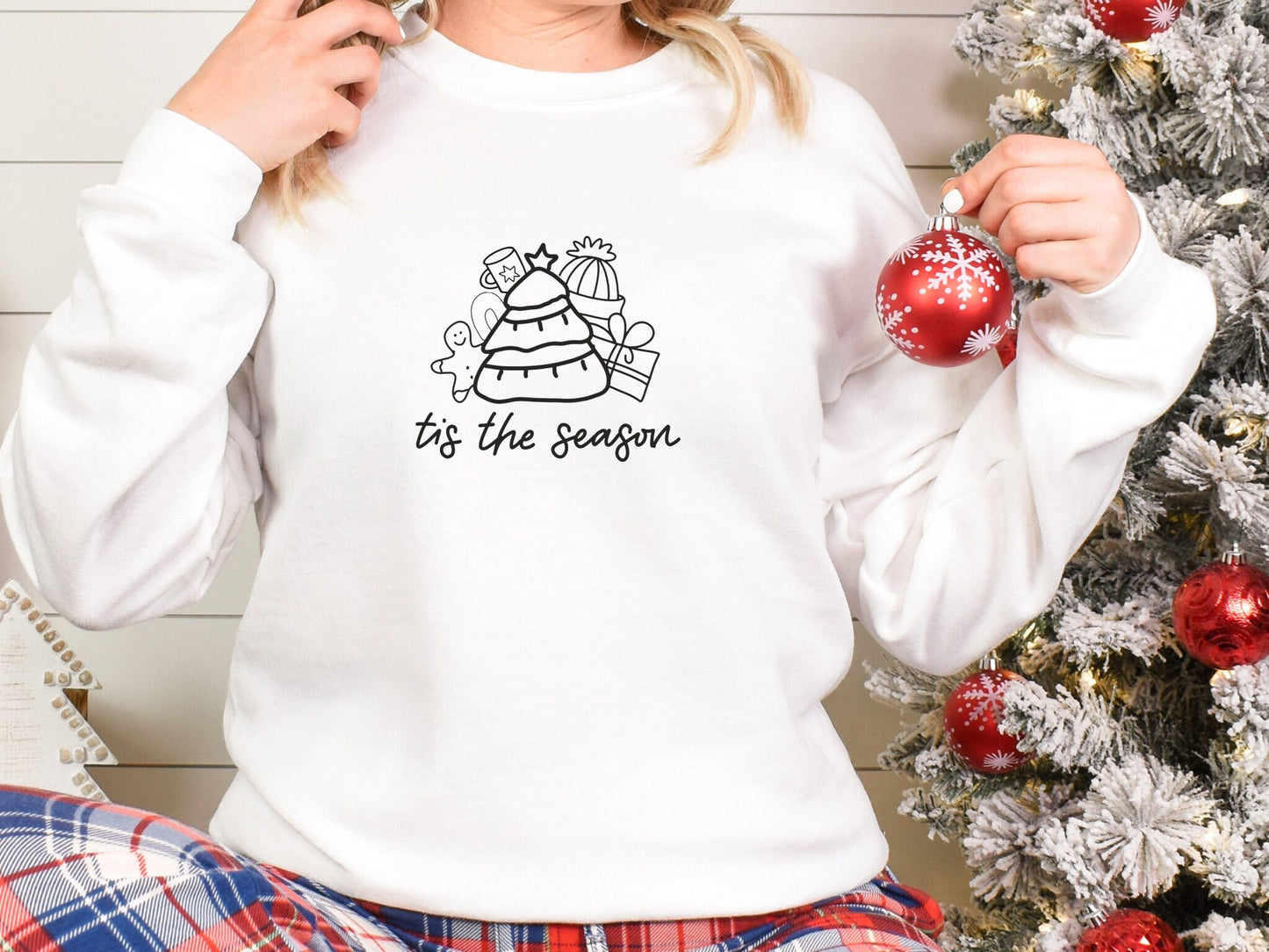 Persönliche Weihnachtspullover für die Familie mit Namen handgemacht