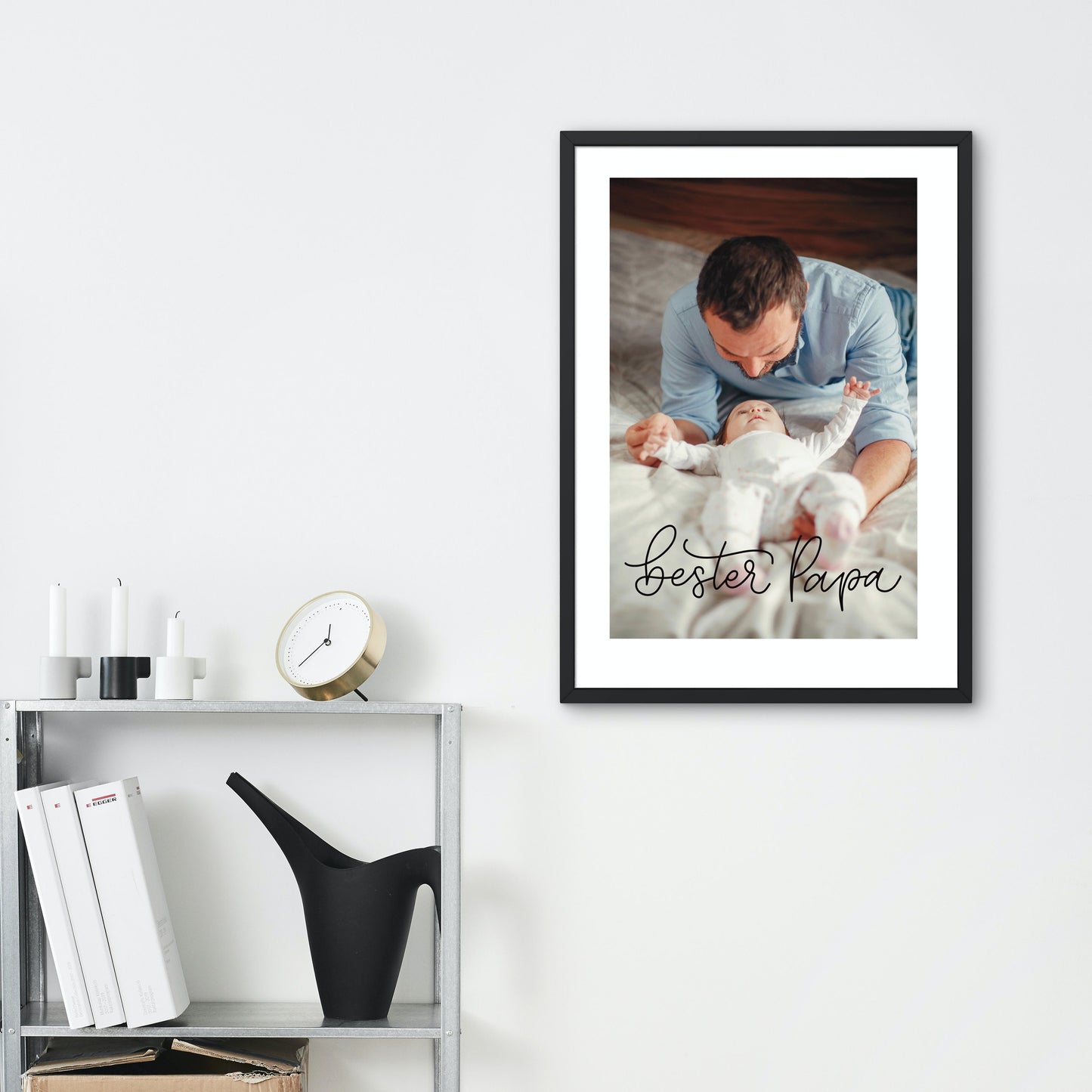Digitales Poster für Papa - Lieblingsfoto personalisierbar mit Handschrift - Geschenk Vatertag - Erinnerung - Wanddeko