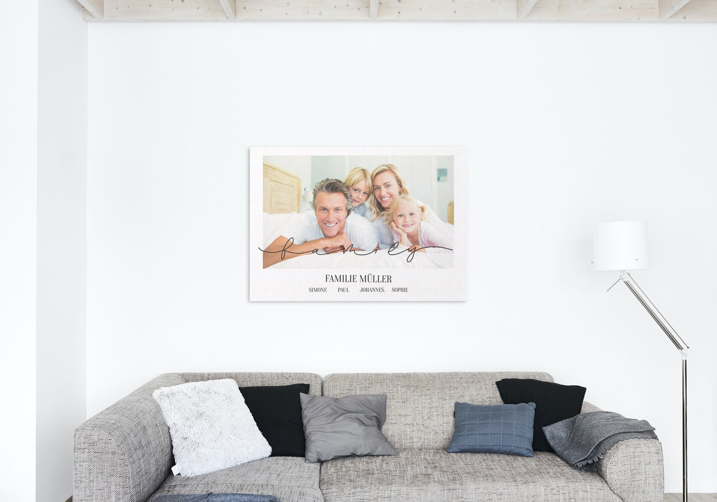 Digitales Poster - Familienfotos mit persönlichen Messages personalisieren