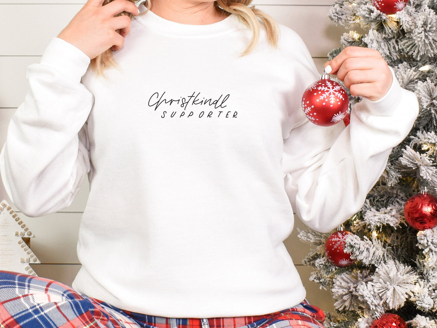 Weihnachtspullover personalisierbar mit Namen für die ganze Familie Christkind
