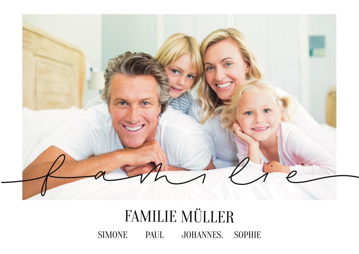 Familienfotos mit persönlichen Messages personalisieren