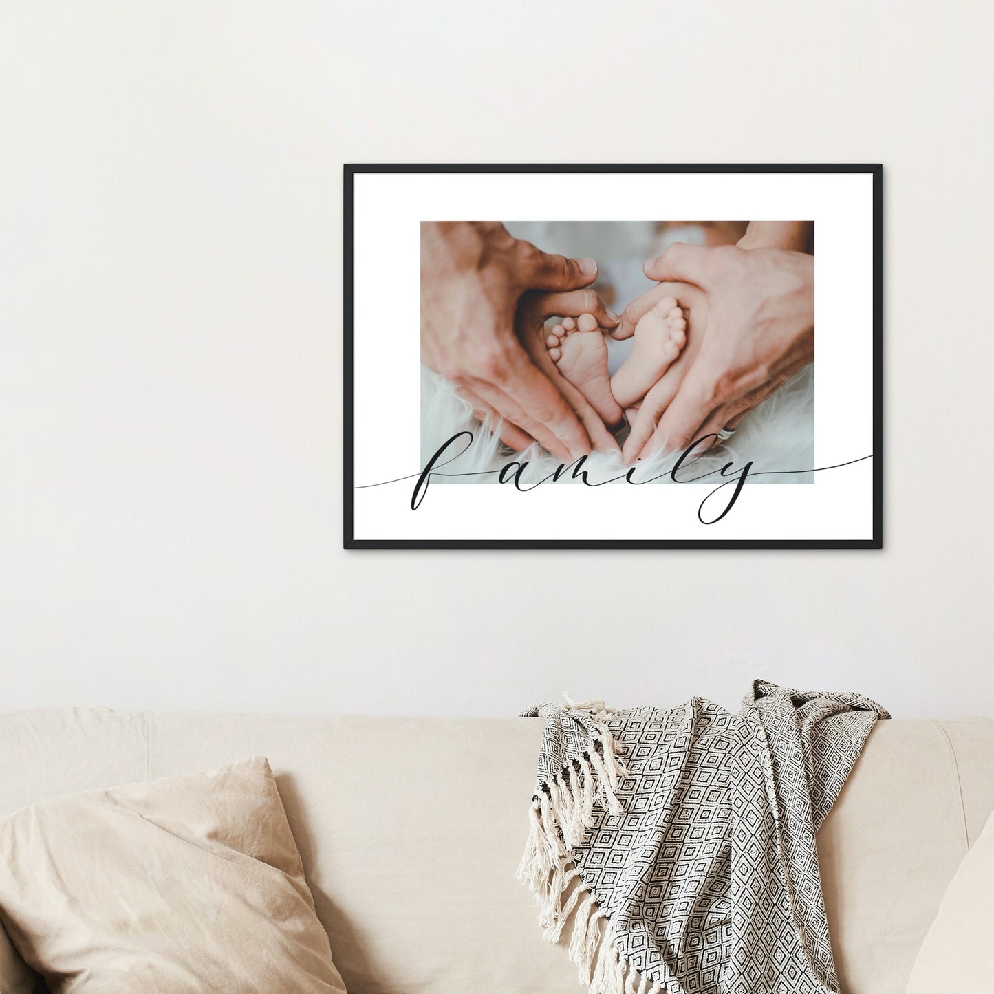 Digitales Poster - Persönliche Aquarellposter für die Familie – mit Handschrift personalisierbar - Wanddeko - Geschenkeideen